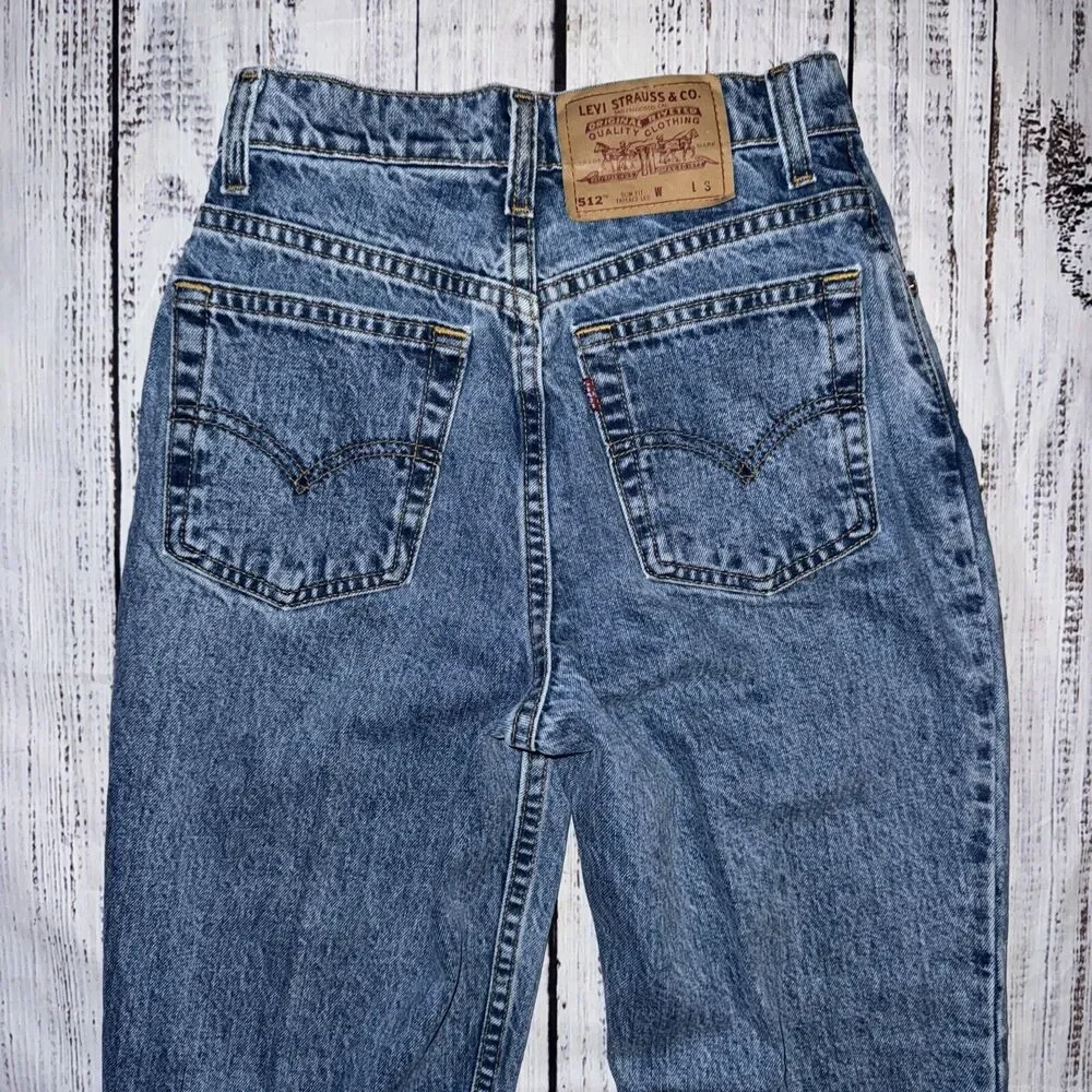 Levi's 512 Women's High Waisted Slim Fit Tapered Leg Jeans‎ 5 Short USA